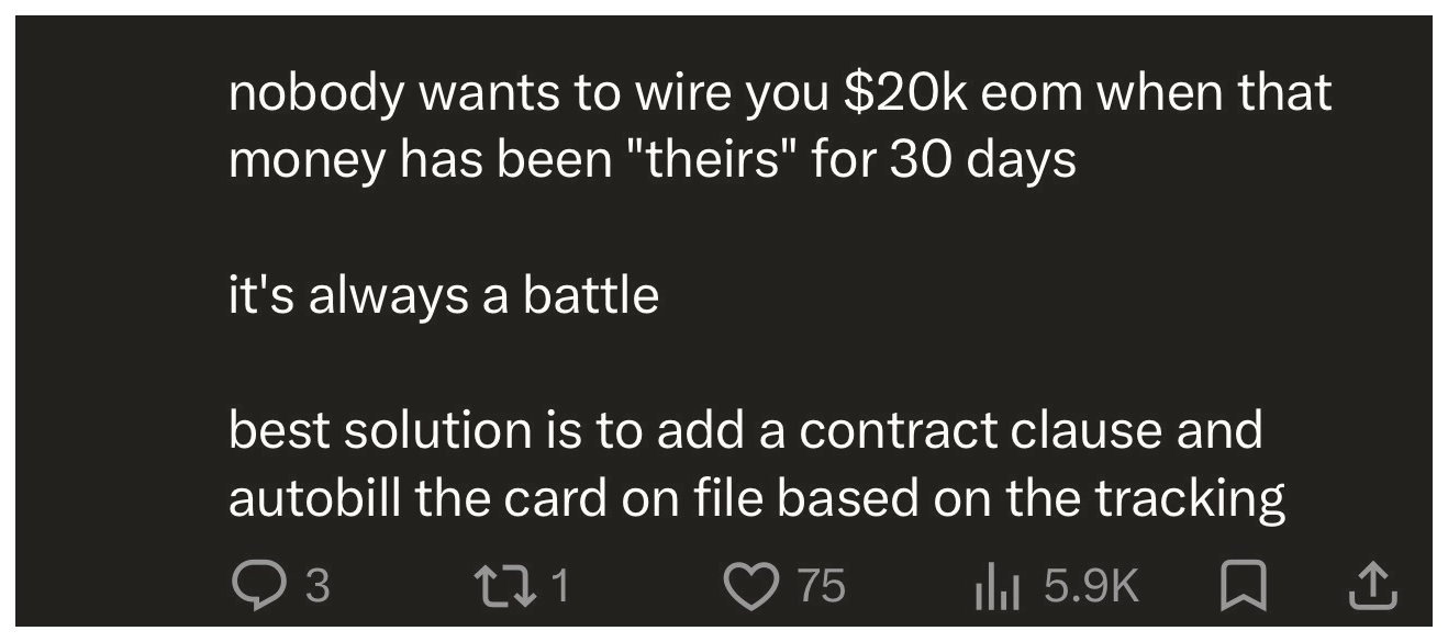 Nobody wants to wire you 20k that has felt like theirs for 30 days